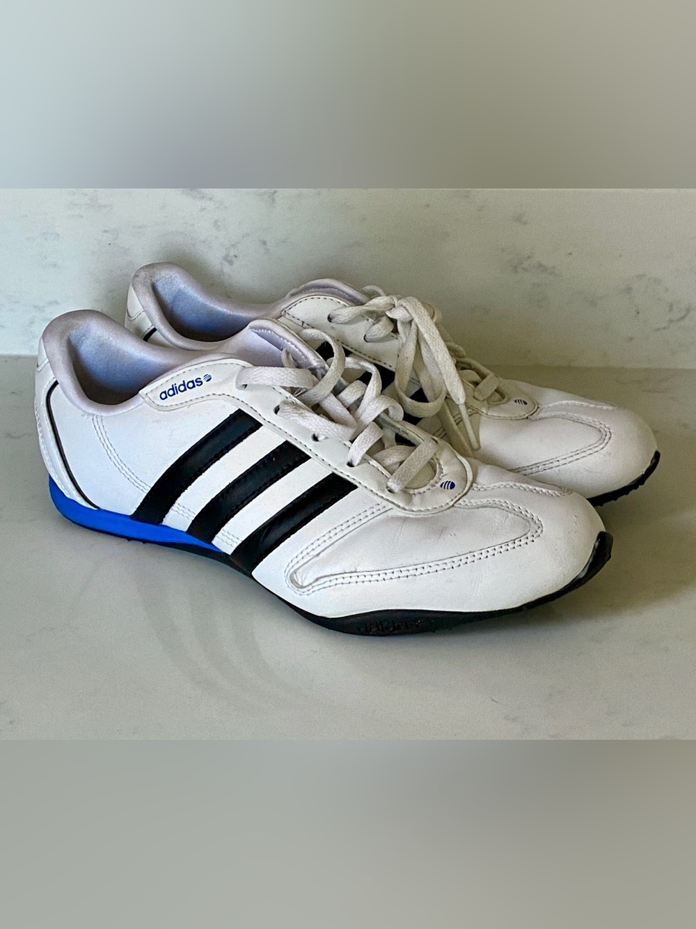 Adidas NEO Renewal Classic Low Top Sneakers Shoes White Black Blue Women’s 7.5
